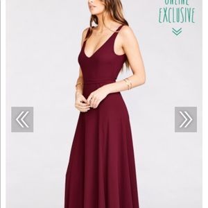 Show Me Your Mumu JENN MAXI DRESS ~ MERLOT CHIFFON